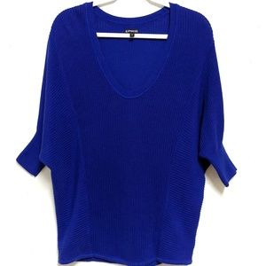 Express royal blue dolman knit sweater